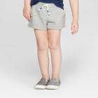 Toddler Girls' Straight Pull-on Shorts - Cat & Jack Heather Gray