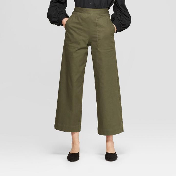 Women's Wide Leg Crop Pants - Prologue Olive (green)