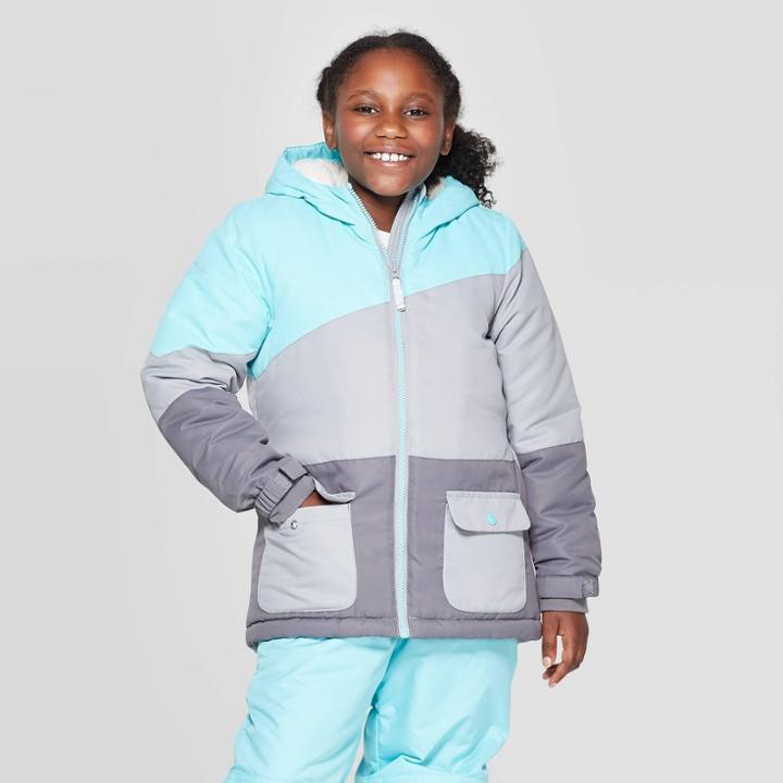 Girls' Tech Jacket - Cat & Jack Gray L, Girl's,