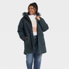 Women's Plus Size Arctic Parka Jacket - Universal Thread Black Hematite