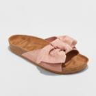 Women's Mad Love Adia Bow Footbed Sandals - Blush