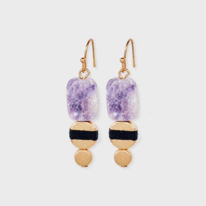 Semi-precious Linear Drop Earrings - Universal Thread