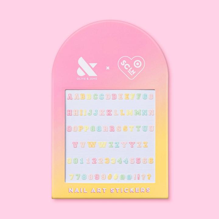 Stoney Clover Lane X Target Olive & June Nail Art Stickers - Letters/numbers
