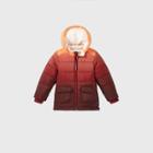 Toddler Boys' Ombre Puffer Jacket - Cat & Jack Orange/brown 12m, Brown/orange