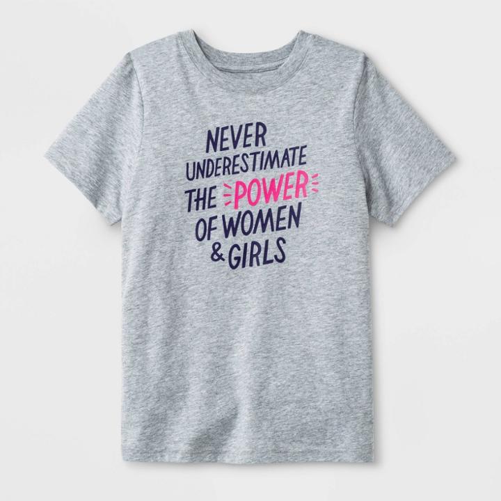 Girls' T-shirt - Cat & Jack Light Gray Heather
