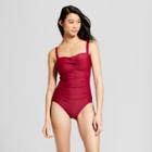 Women's Twist Front Cup Size One Piece - Merona Forever Berry