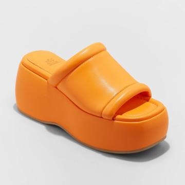 Women's Alanna Slide Wedge Heels - Wild Fable Orange
