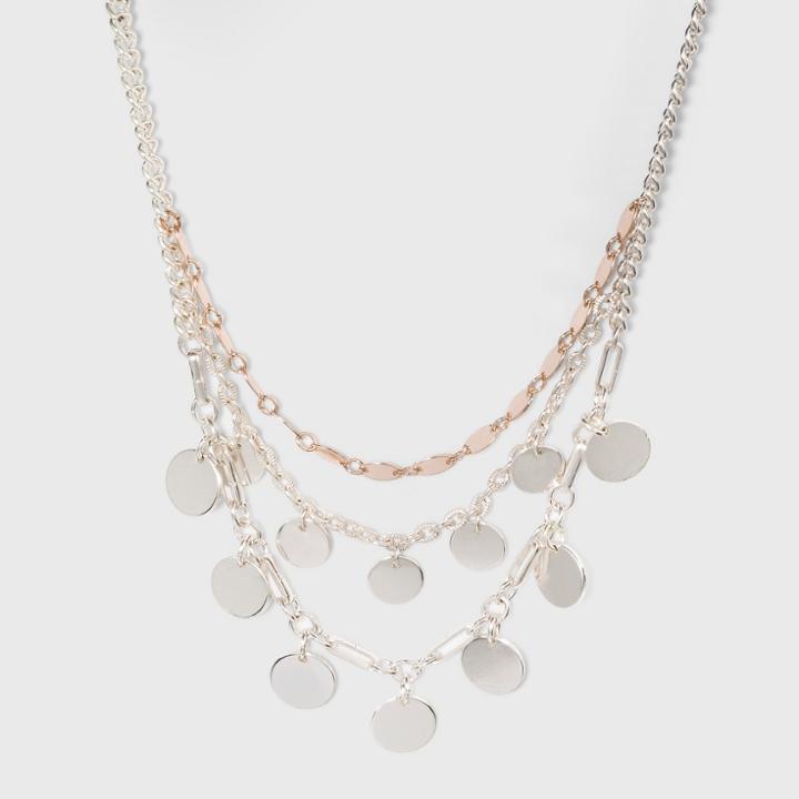 Target Three Chains Short Necklace - A New Day Silver/rose Gold