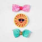 Toddler Girls' 3pk Sun & Bows Salon Hair Clips - Cat & Jack Pink/orange/blue