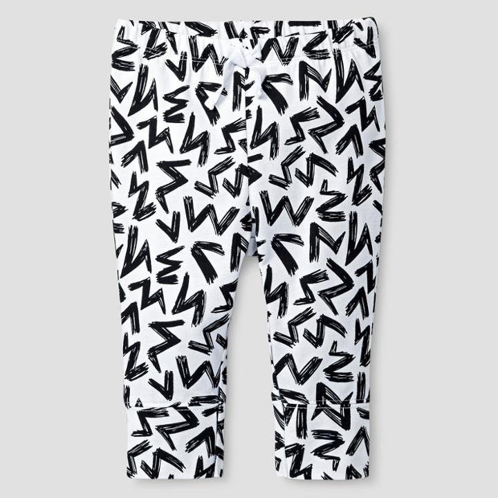 Baby Scribble Print Jogger Pants - Cat & Jack White Newborn, Boy's