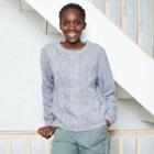 Women's Crewneck Cable Knit Pullover Sweater - A New Day Blue