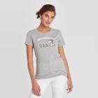 Peanuts Women's Short Sleeve Minnesota Camp Snoopy Graphic T-shirt - Awake Gray