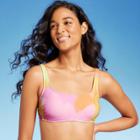 Women's Bralette Bikini Top - Wild Fable Pink/orange/yellow Tie-dye Xxs