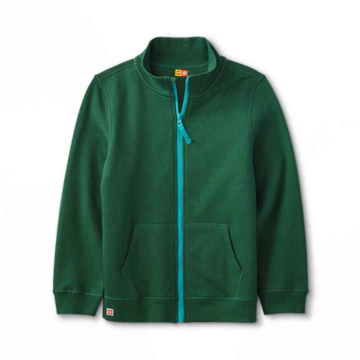 Kids' Adaptive Track Zip-up Sweatshirt - Lego Collection X Target Green