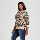 Women's Plus Size Pullover Sweater - A New Day Animal Print