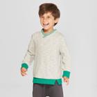 Toddler Boys' Crossneck Pullover Sweatshirt - Cat & Jack Gray