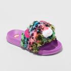 Girls' Dotty Beanie Boospool Slided Slippers - Purple