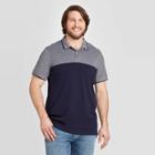 Men's Big & Tall Color Block Slim Fit Short Sleeve Polo Shirt - Goodfellow & Co Navy 2xb,
