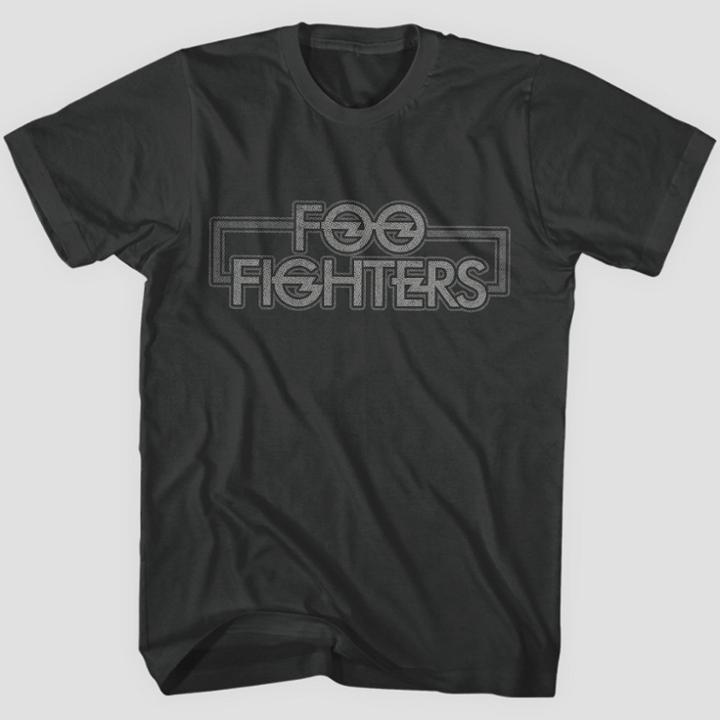Men's Short Sleeve Foo Fighters Crew T-shirt - Black