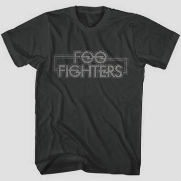 Men's Short Sleeve Foo Fighters Crew T-shirt - Black
