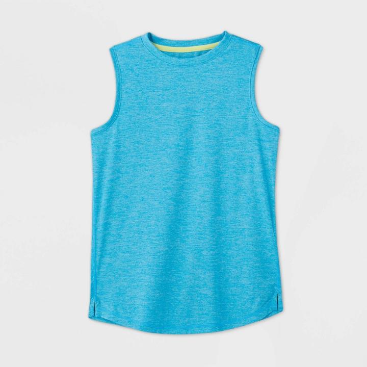 Boys' Sleeveless Tech T-shirt - All In Motion Turquoise S, Boy's,