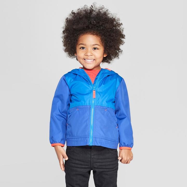 Toddler Boys' Colorblock Windbreaker - Cat & Jack Blue