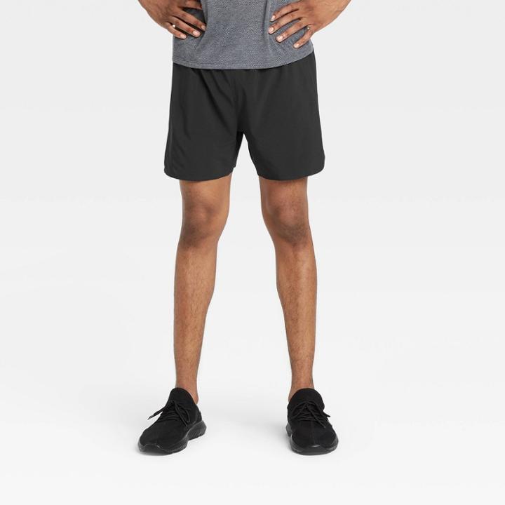 Men's 5 Lined Run Shorts - All In Motion Black S, Men's,