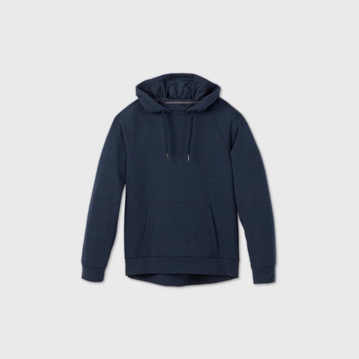 Men's Cotton Fleece Pullover Hoodie Sweatshirt - All In Motion Navy