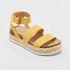 Women's Agnes Microsuede Platform Espadrille Pumps - Universal Thread Yellow