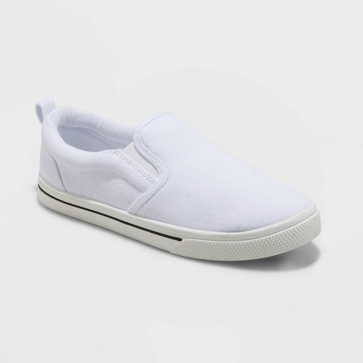 Girls' Jamie Twin Gore Wide Width Slip-on Sneakers - Cat & Jack White