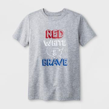 Boys' Brave Graphic Short Sleeve T-shirt - Cat & Jack Gray