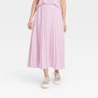 Women's Midi Pleated A-line Skirt - A New Day