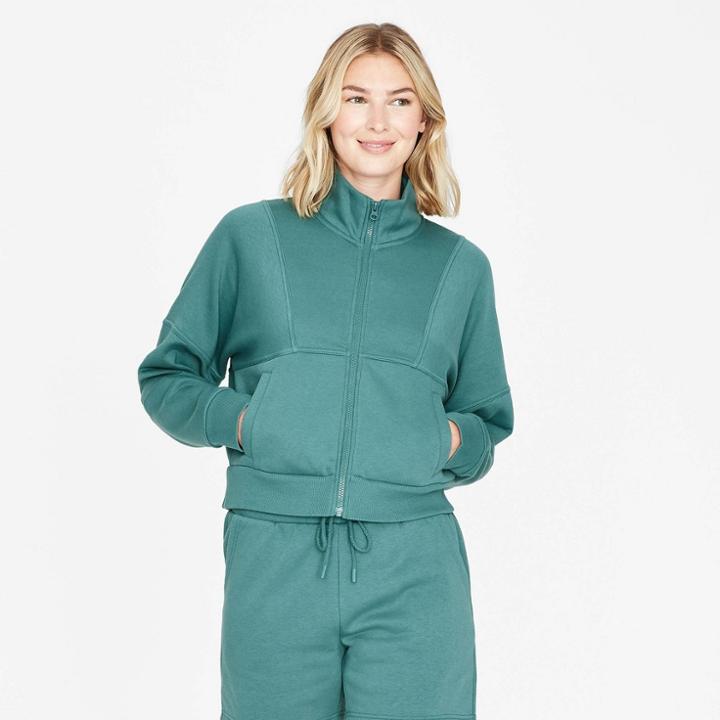 Women's Zip-up Sweatshirt - Universal Thread Teal