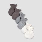 Burt's Bees Baby Organic Cotton 3pk Mittens - Heather Gray