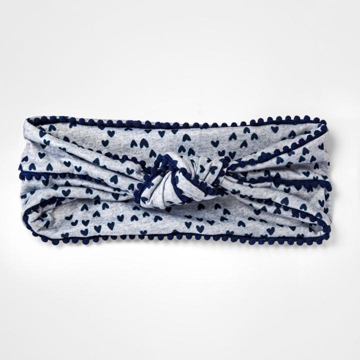 Girls' Knotted Pom Trim Headwrap - Cat & Jack Gray