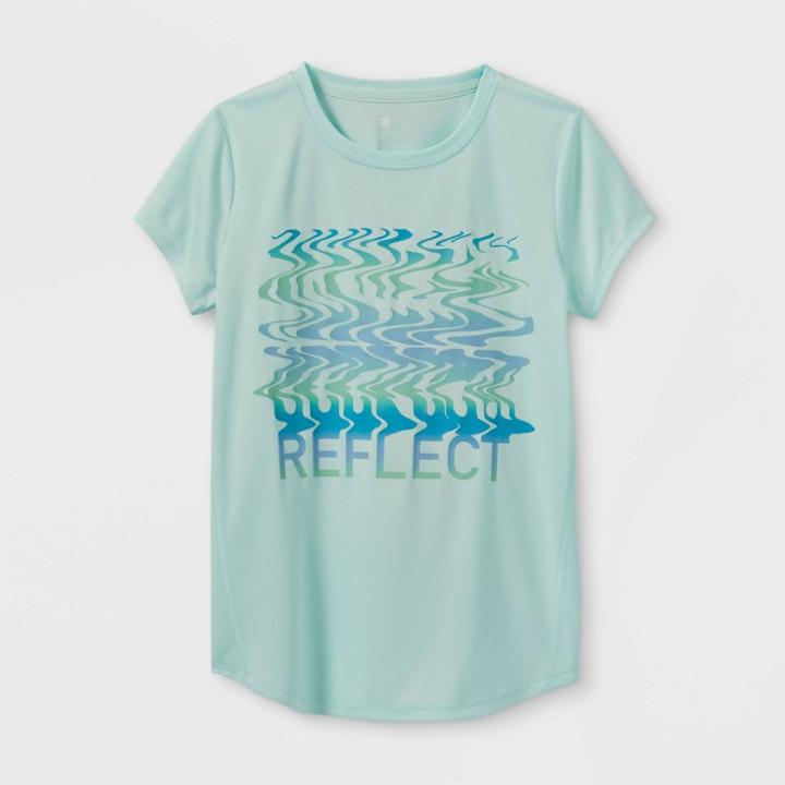 Girls' Short Sleeve 'reflect' Graphic T-shirt - All In Motion Green