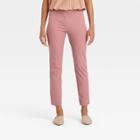 Women's High-rise Slim Fit Ankle Pants - A New Day Purple