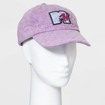 Mtv Women's Quilted Fleece Baseball Hat - Purple