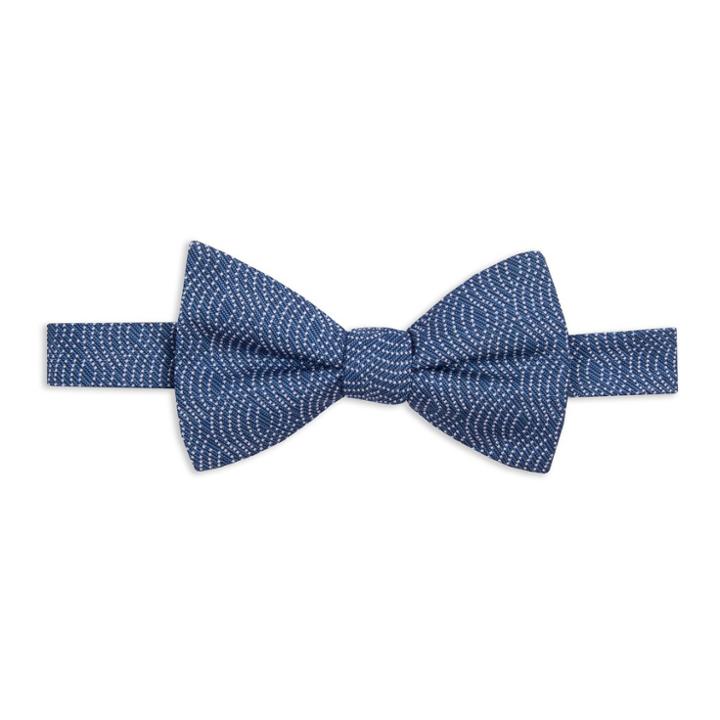 Men's Wave Geo Bow Tie - Goodfellow & Co Navy One Size, Jamestown Blue