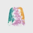 Boys' Tie-dye Pullover Sweatshirt - Art Class Purple/green