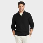 Men's Regular Fit Collared Pullover Sweater - Goodfellow & Co Black