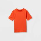 Toddler Boys' Short Sleeve Rash Guard Swim Shirt - Cat & Jack Orange