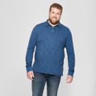Men's Big & Tall Long Sleeve Jersey Polo Shirt - Goodfellow & Co Xavier Navy