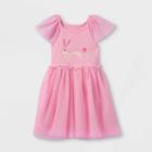 Toddler Girls' Sequin Bunny Short Sleeve Tutu Dress - Cat & Jack Medium Pink