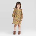 Toddler Girls' Ruffle Floral Dress - Art Class Olive 12m, Toddler Girl's, Green