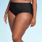 Women's Plus Size High Waist Bikini Bottom - Sea Angel Black 1x, Women's,
