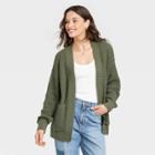 Women's Open-front Cardigan - Universal Thread Green
