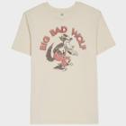 Men's Disney Mickey Mouse & Friends Bad Wolf Short Sleeve Graphic T-shirt - White S - Disney