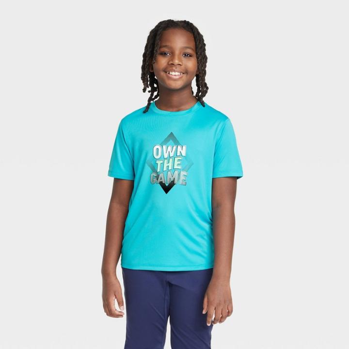 Boys' Short Sleeve Own The Game Graphic T-shirt - All In Motion Blue