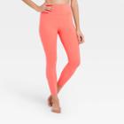 Women's Ultra High-waisted Laser Cut 7/8 Leggings - Joylab Coral